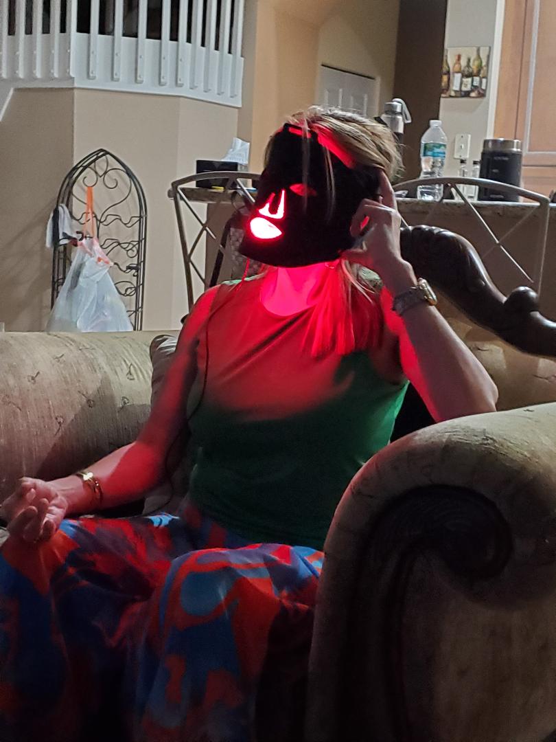 Wearable LED Light Therapy Silicone Facial Mask