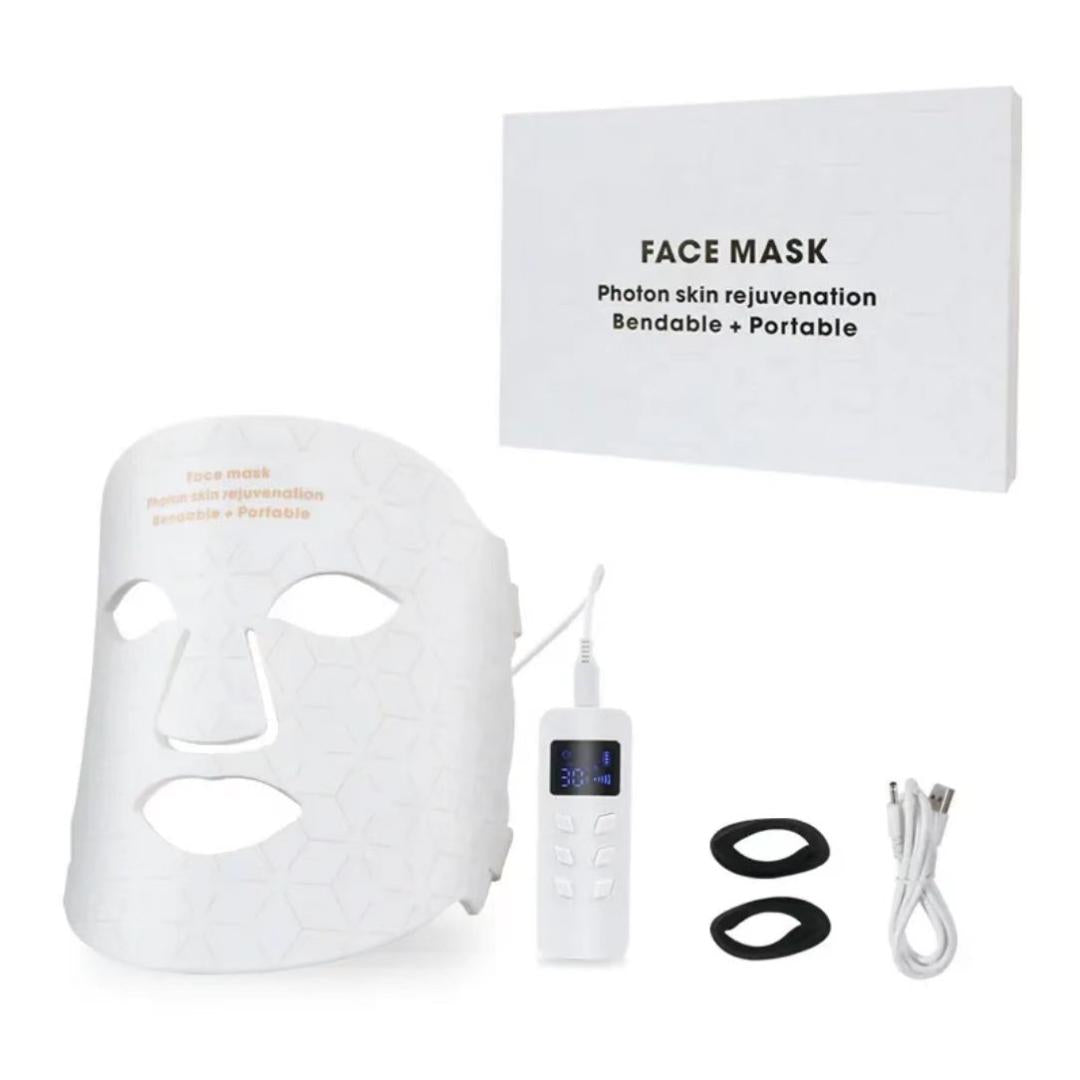 Wearable LED Light Therapy Silicone Facial Mask