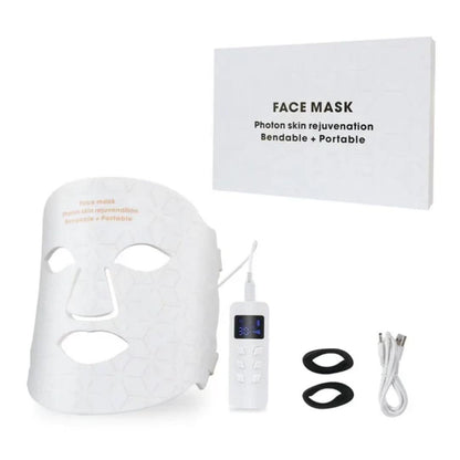Wearable LED Light Therapy Silicone Facial Mask