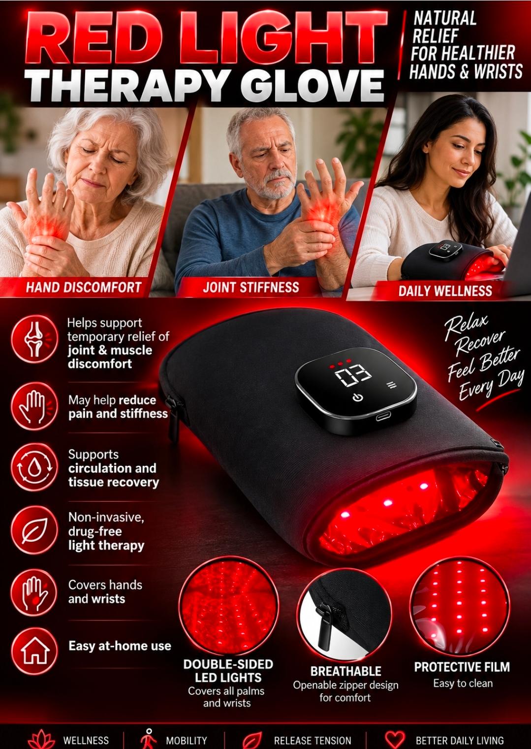 Red Light Therapy Glove